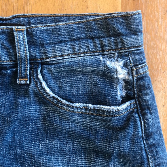 Y2K Joe's Jeans Denim Mini Skirt Distressed Frayed Hem Size 25 2000's Jean Skirt - Picture 9 of 10